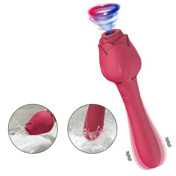 G-Spot Rose Vibrator — Tracy's Style Full Silicone Premium