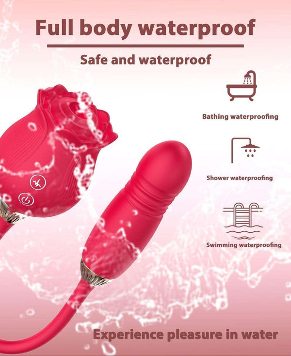 Rose Clitoral Suction Vibrator — Dual Stimulation 10 Modes