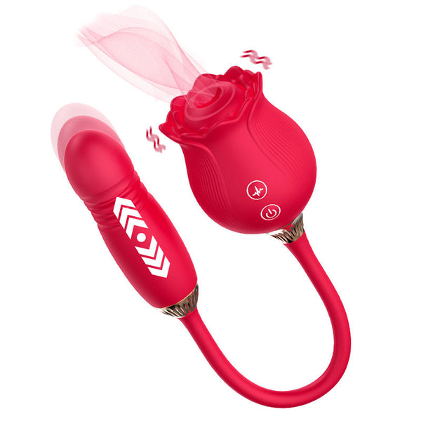 Wired Rose Suction Device — Vibrator with Cord Control