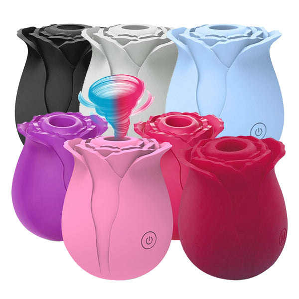 Rechargeable Rose Suction Vibrator — Super Mute Silicone