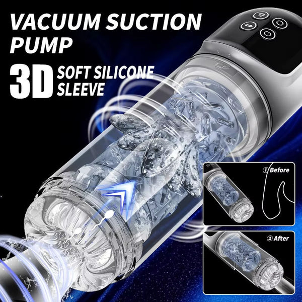 Auto Thrusting Rotating Male Masturbator — Licking Stroker