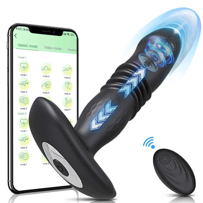 Vibrating Anal Plug Remote Control — 10 Modes Silicone