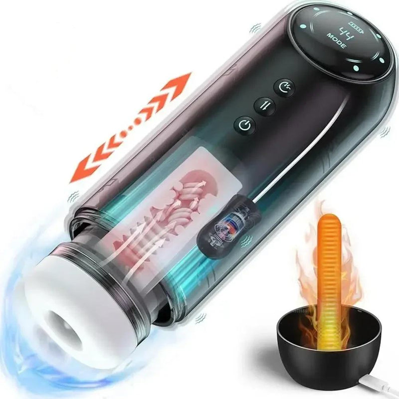 Multi-Function Vibrating Male Masturbator — Thrusting Sucking