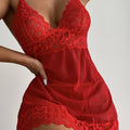 Sheer Lace Bodycon Mini Dress Lingerie – See-Through