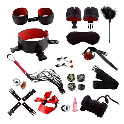 20-Piece Japanese Bondage Suit ??Rope Collar Whip Complete BDSM Kit