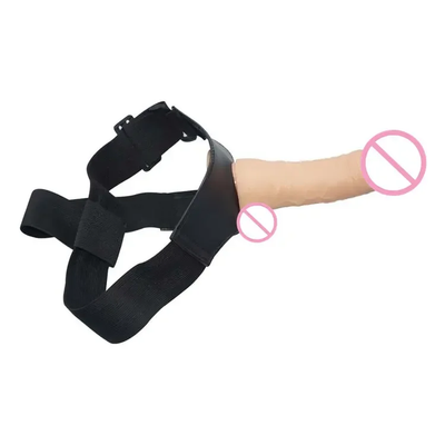 Lesbian Strap-On 19cm Harness ??Realistic Jelly G-Spot Dildo Belt
