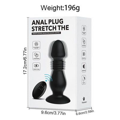 Remote Retractable Anal Plug — Suction Cup Women Men