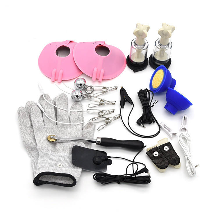 Electric Shock Nipple Clamps ??Bondage Breast Massager Vibrating