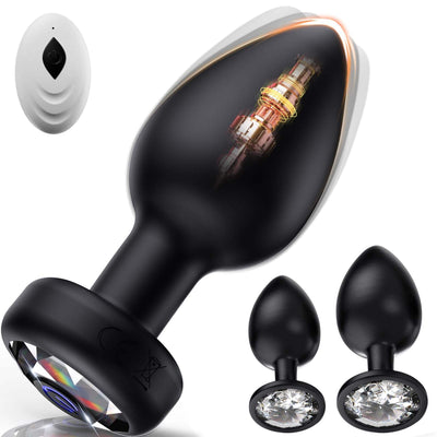 Silicone Anal Plug Training Kit 3PCS — Remote Vibrating