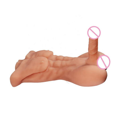 Silicone Male Doll Torso ??Real-Life Man Model Dildo Masturbator