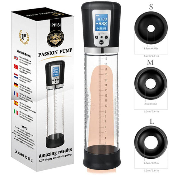 Electric Masturbation Cup — LED Display Auto Suction Telescopic